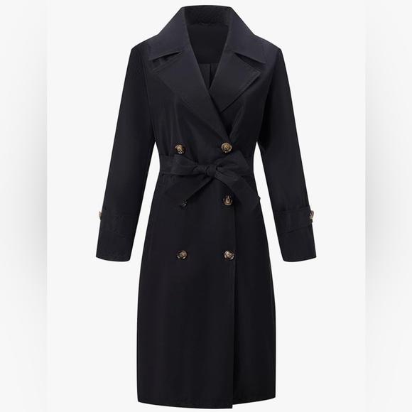 NWT RISISSIDA Amazon Trench Coats, Water Resistant Double Breasted Jacket Belted - Picture 1 of 9